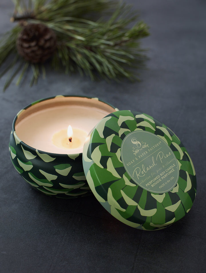 Roland Pine 6 oz Tin Soy Candle *SOLD OUT FOR 2025*
