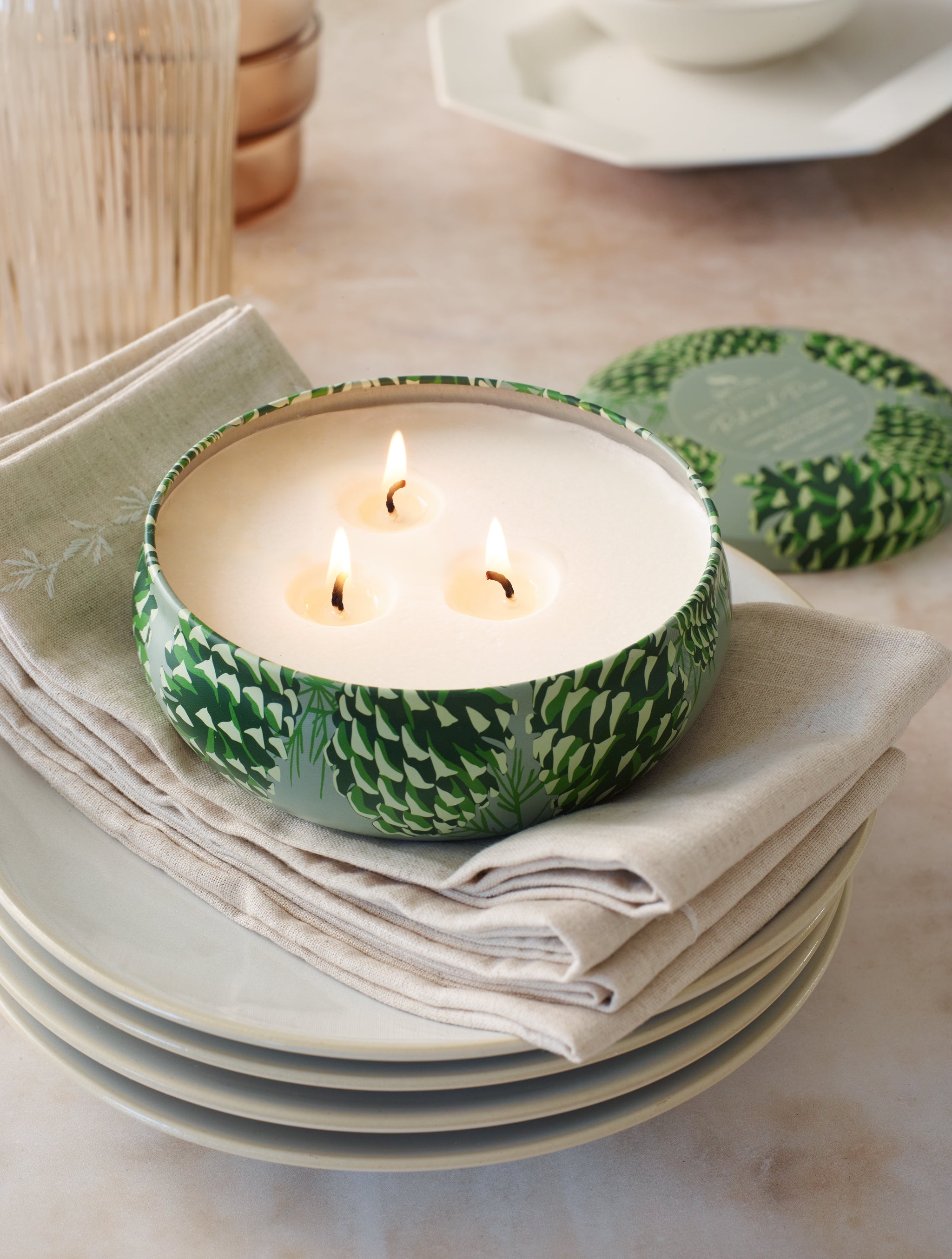 Roland Pine Three-Wick Tin Soy Candle – Soap & Paper Factory
