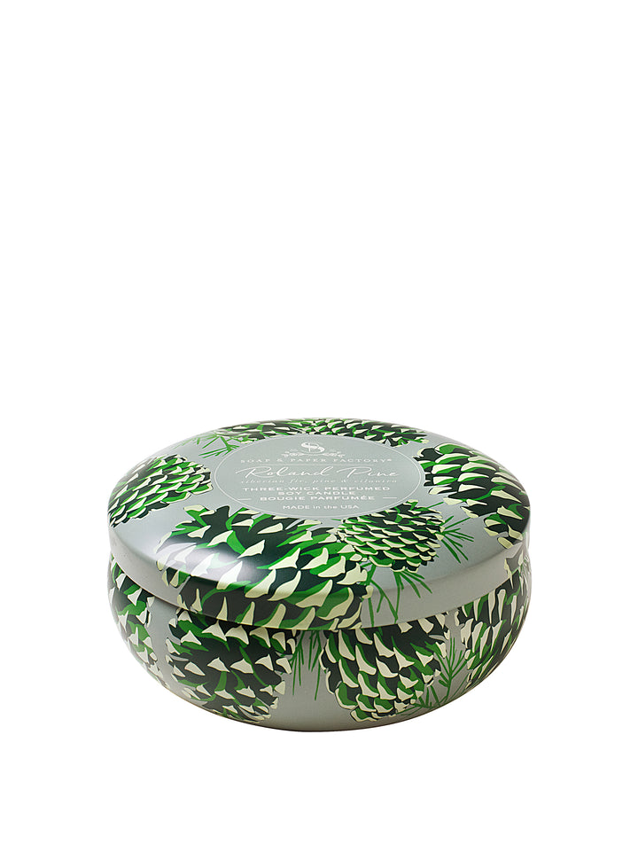 Roland Pine 13 oz Three-Wick Tin Soy Candle