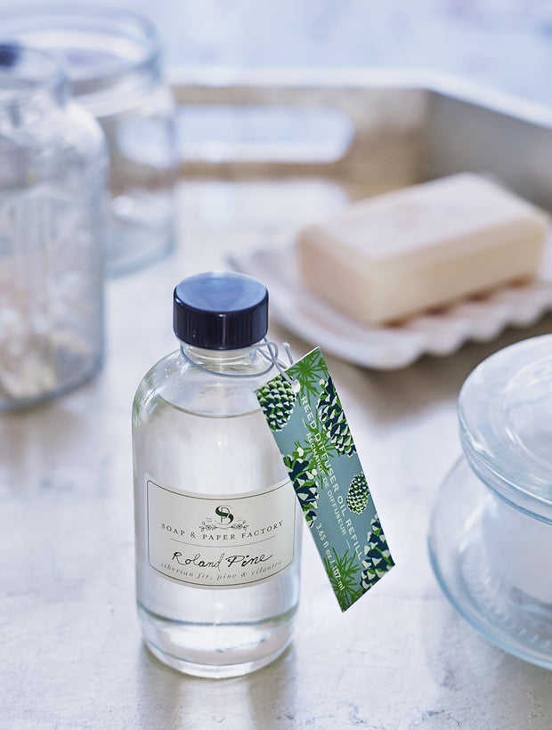 The best way to fragrance every room 24/7! Soap & Paper Factory’s 3.65 oz Reed Diffuser Oil Refill lasts up to six months. Simply transfer the reeds from your spent diffuser to the refill and voila! A new diffuser without all the packaging! Additional reeds available for purchase here.