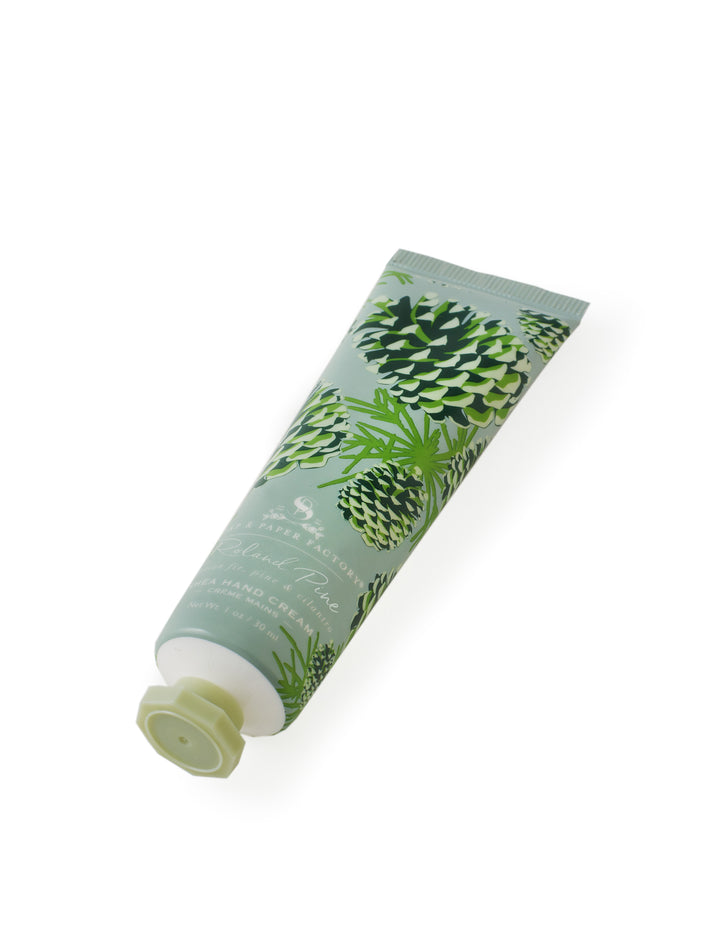 Compare with Thymes Fraiser Fir. Laced with fresh, crisp notes of Siberian Fir, Pine and Cilantro, Roland Pine transports you to a faraway forest! Rich in vitamins and minerals, our uniquely formulated hand cream features hydrating Shea Butter to keep your skin ultra soft and protected against the elements. This petite, on-the-go size is great for travel, your purse and in the car!