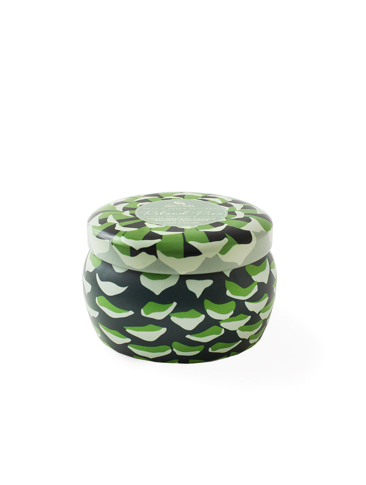 Compare to Thymes Fraiser Fir. Roland Pine fragrance will invigorate your space with notes of Siberian Fir, Pine boughs and fresh Cilantro, there is nothing better; it’s festive, happy and fresh. Shannon gave our candle tins a mathematical twist and used nature’s own Fibonacci Sequence to create this festive pattern (nature is incredible!). This cute tin candle is chic and great for travel. Made in the USA.