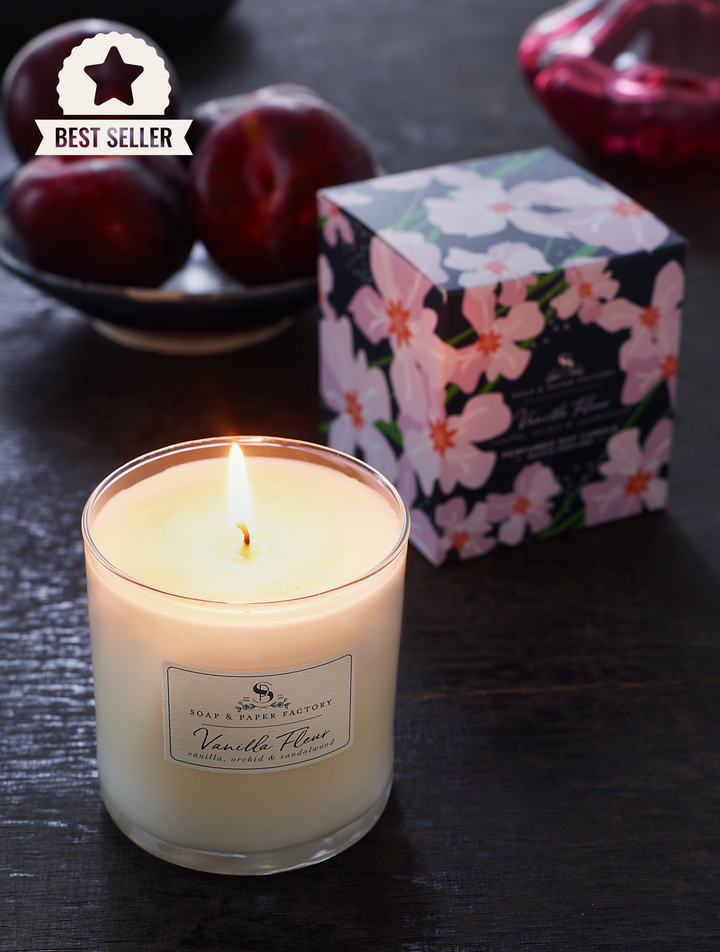 Vanilla Fleur 9.5 oz Single-Wick Glass Soy Candle