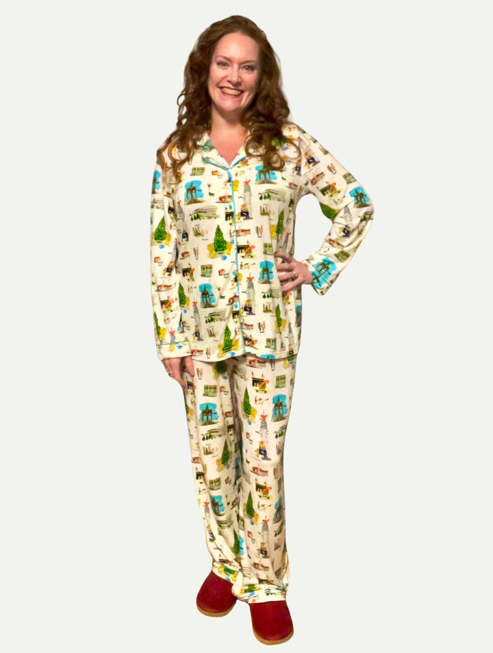 Holiday in New York Long Sleeve Pajamas