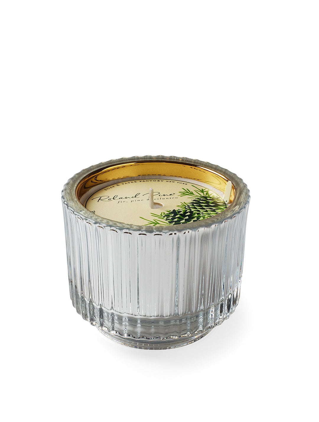 Roland Pine Silver & Gold Single-Wick Soy Candle