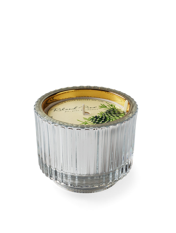 Roland Pine Silver & Gold Single-Wick Soy Candle
