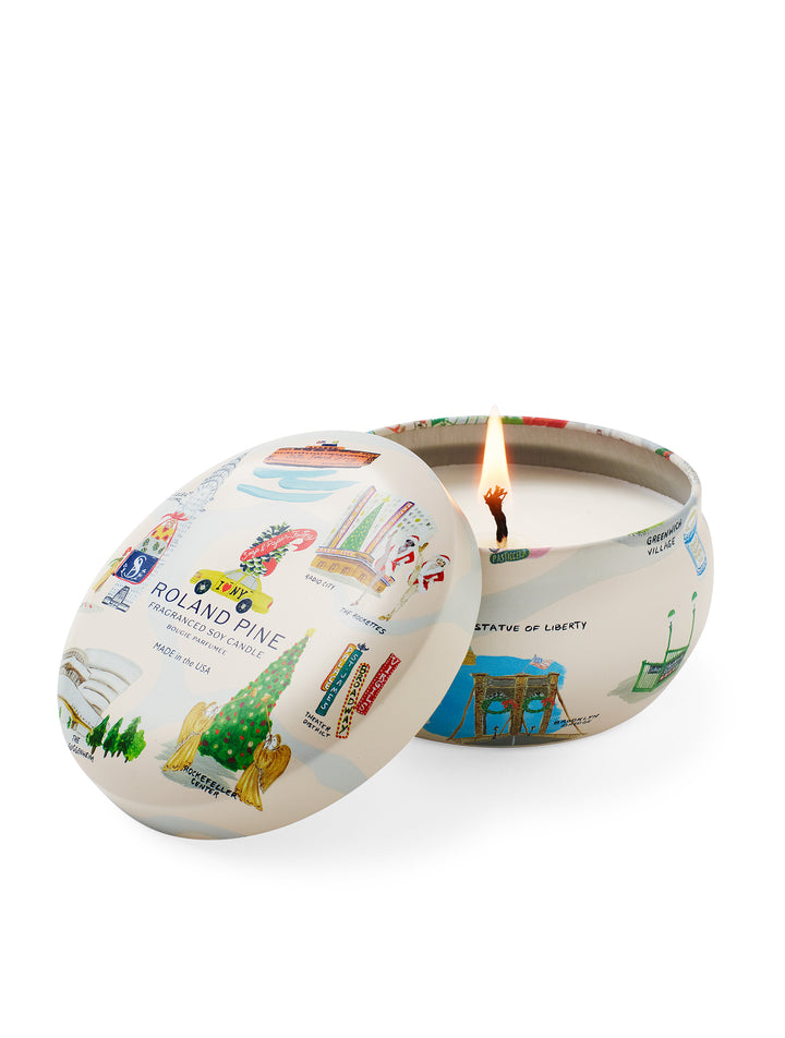 Holiday in New York Roland Pine Tin Candle *NEW*