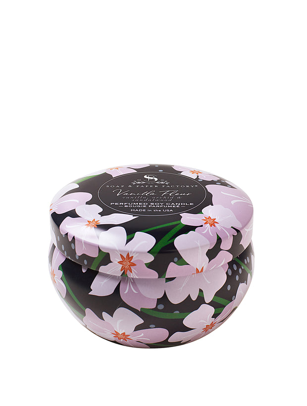 Vanilla Fleur Large Tin Candle