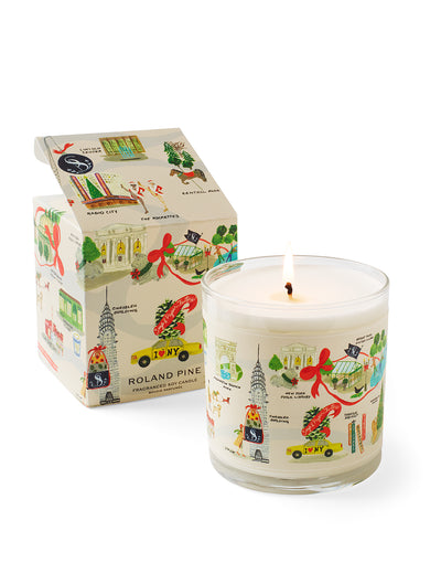 Holiday in New York 9.5 oz Single-Wick Glass Soy Candle
