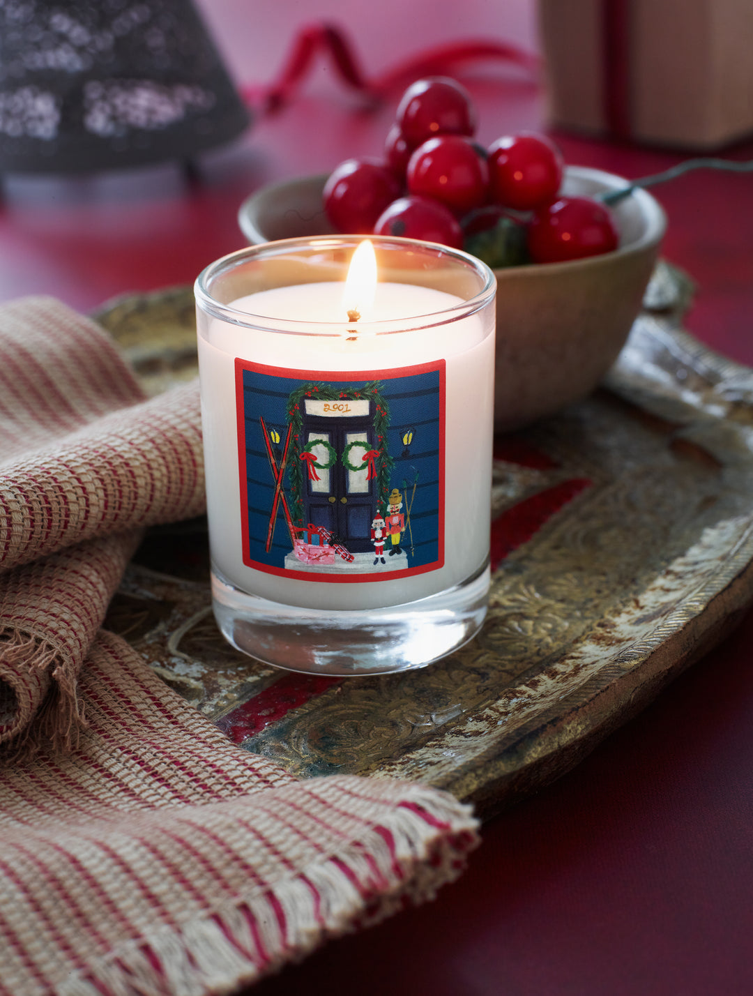 Home for the Holidays Roland Pine 2.2 oz Votive Glass Soy Candle