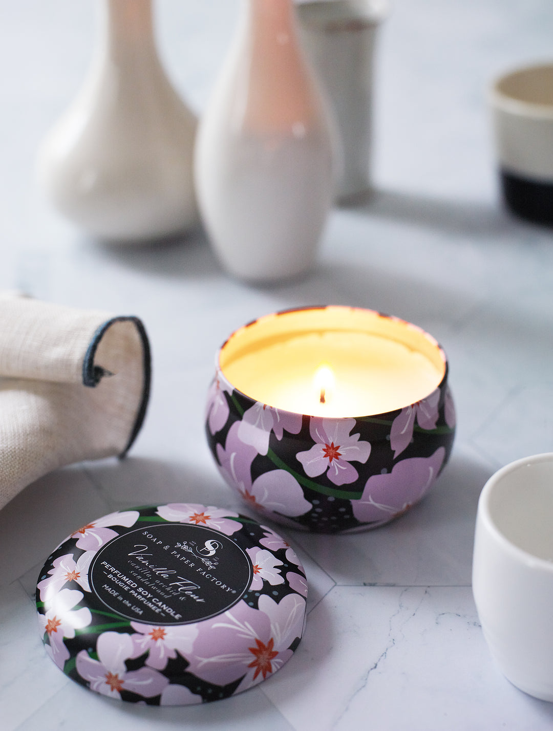 Vanilla Fleur 3 oz Tin Soy Candle