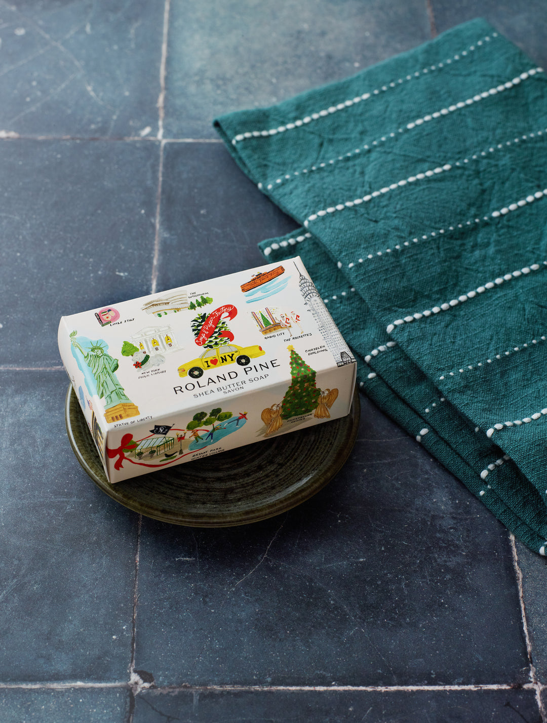 Holiday in New York Roland Pine 5 oz Boxed Shea Butter Soap Bar
