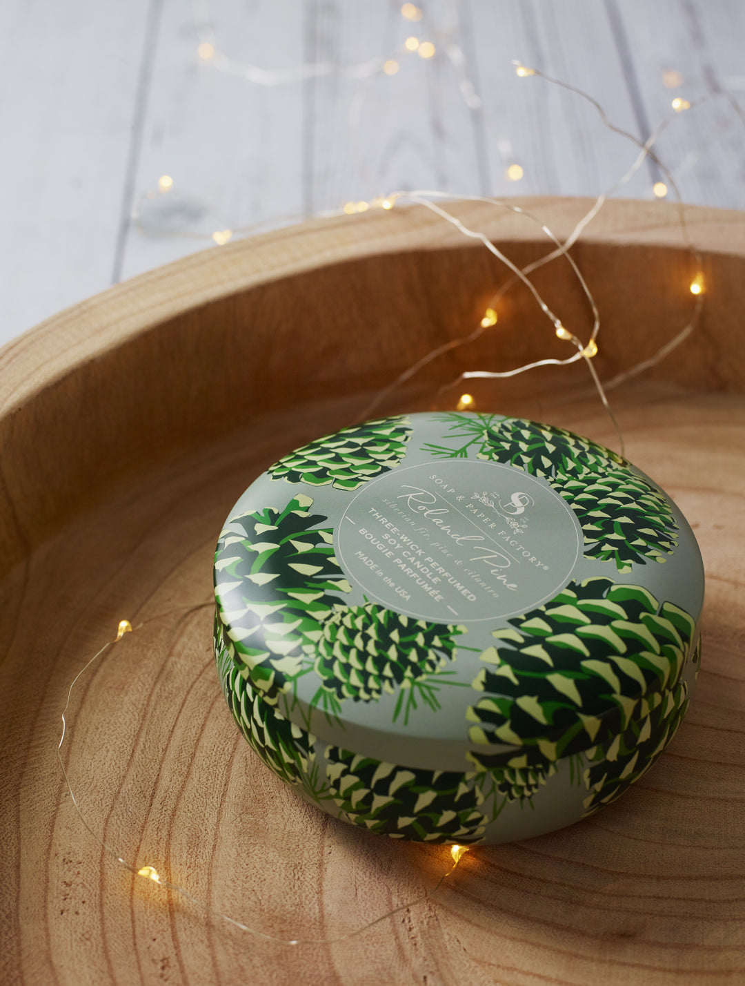 Roland Pine 13 oz Three-Wick Tin Soy Candle