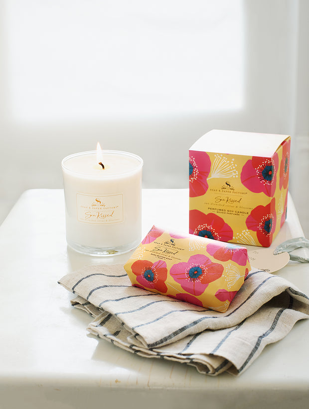 Sun Kissed Large Soy Candle & Soap Gift Set