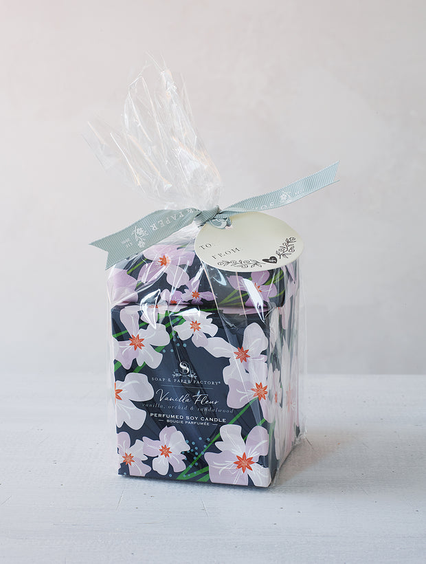 Vanilla Fleur Large Soy Candle & Soap Gift Set