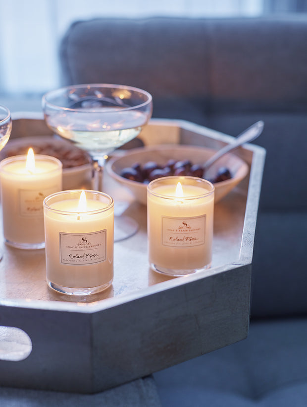Roland Pine 2.2 oz Votive Glass Soy Candle Set