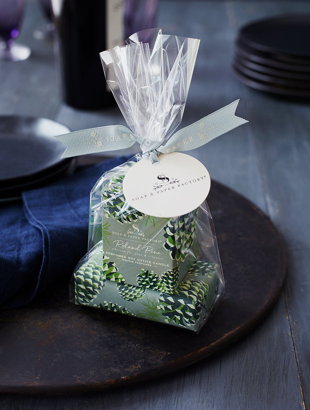 Roland Pine Votive Soy Candle & Soap Gift Set