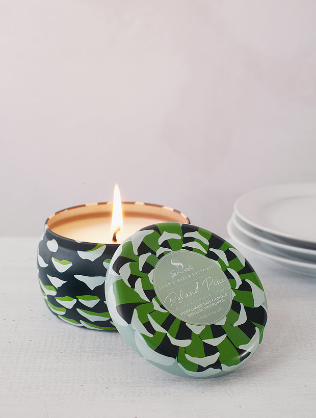 Roland Pine Large Tin Soy Candle