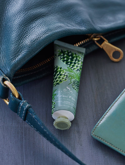 Compare with Thymes Fraiser Fir. Laced with fresh, crisp notes of Siberian Fir, Pine and Cilantro, Roland Pine transports you to a faraway forest! Rich in vitamins and minerals, our uniquely formulated hand cream features hydrating Shea Butter to keep your skin ultra soft and protected against the elements. This petite, on-the-go size is great for travel, your purse and in the car! 