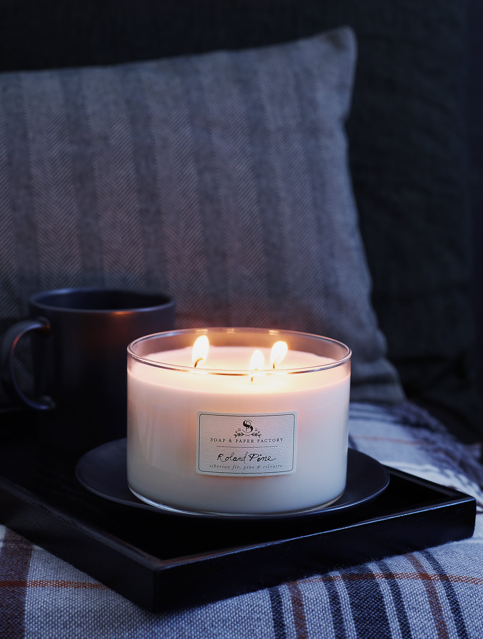 Roland Pine Three-Wick Soy Candle