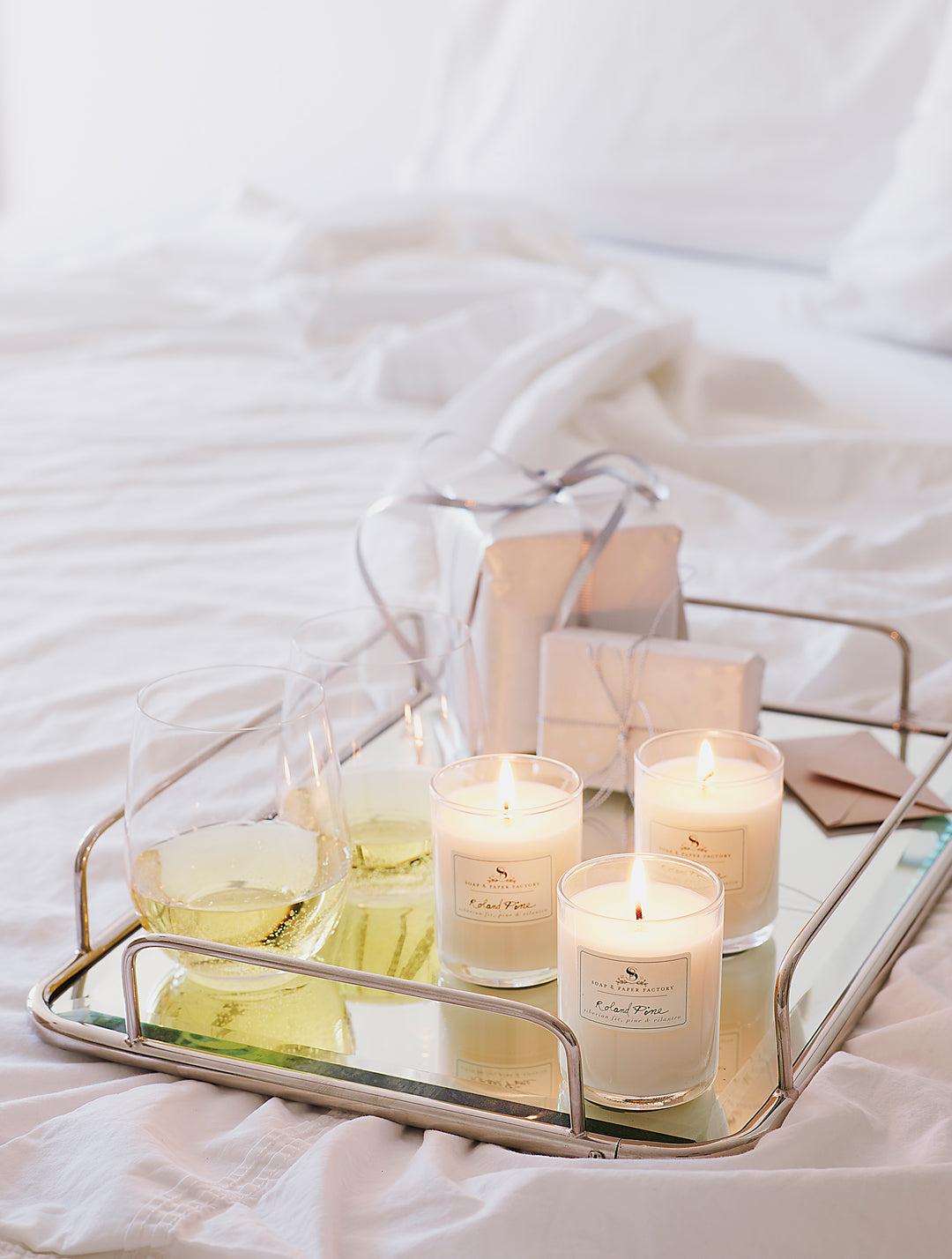 Roland Pine 2.2 oz Votive Glass Soy Candle Set