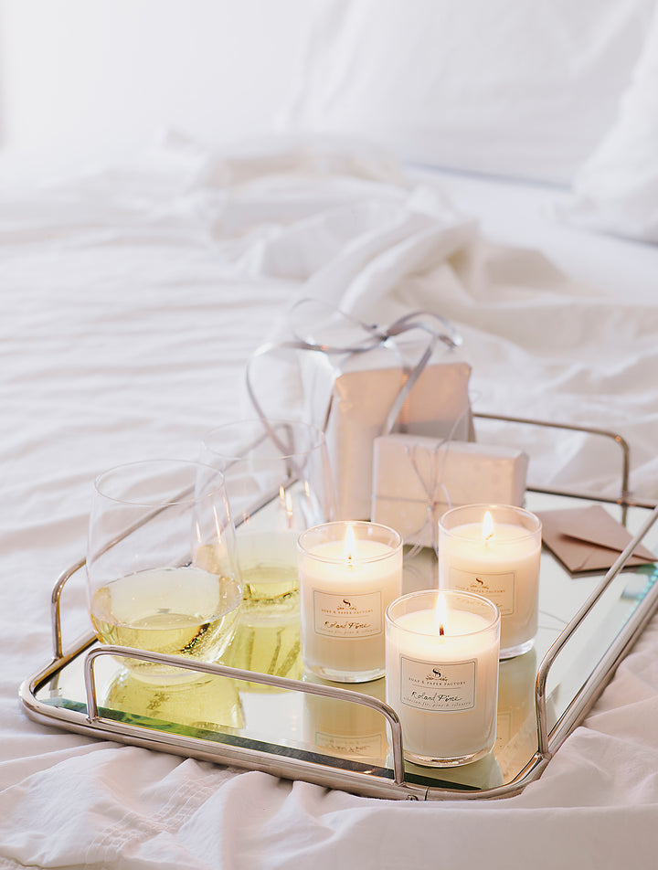 Roland Pine 2.2 oz Votive Glass Soy Candle Set