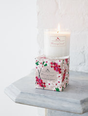 Flowering Currant is the perfect balance of tart, crisp notes of fresh citrus and rich floral. We use cotton wicks and pure soy wax to make our candles because of their clean burning qualities. Every batch of candles is tested for wick optimization, cool and hot fragrance throw & burn times. We make our candles in small batches, and the craftsmanship and quality are unsurpassed. All of our products are made in the USA. This single-wick soy candle burns clean and bright for up to 65 hours.