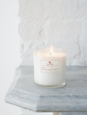 Flowering Currant is the perfect balance of tart, crisp notes of fresh citrus and rich floral. We use cotton wicks and pure soy wax to make our candles because of their clean burning qualities. Every batch of candles is tested for wick optimization, cool and hot fragrance throw & burn times. We make our candles in small batches, and the craftsmanship and quality are unsurpassed. All of our products are made in the USA. This single-wick soy candle burns clean and bright for up to 65 hours.