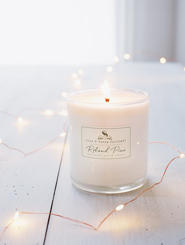 Roland Pine 9.5 oz Single-Wick Glass Soy Candle