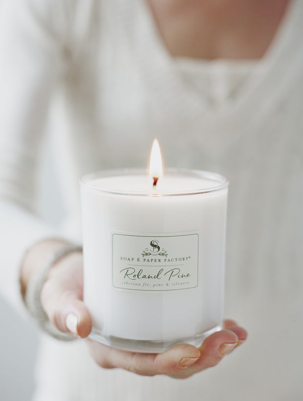 Roland Pine 9.5 oz Single-Wick Glass Soy Candle