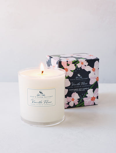 Vanilla Fleur 9.5 oz Single-Wick Glass Soy Candle