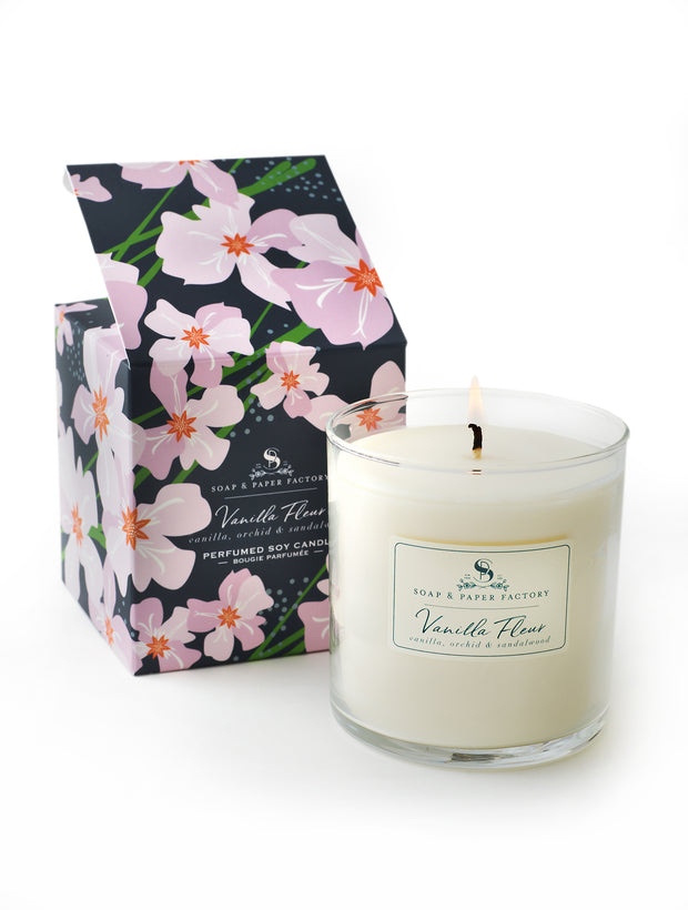 Vanilla Fleur 9.5 oz Single-Wick Glass Soy Candle